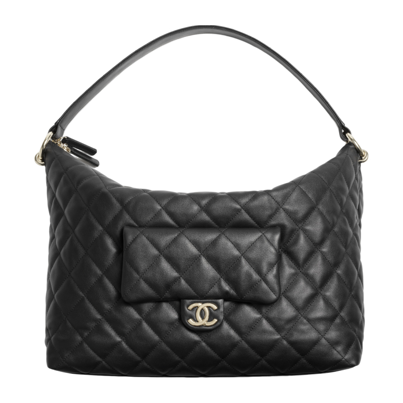Chanel/หนังวัว/กระเป๋าถือ/กระเป๋าใต้วงแขน/กระเป๋าสะพาย/ของแท้ 100%