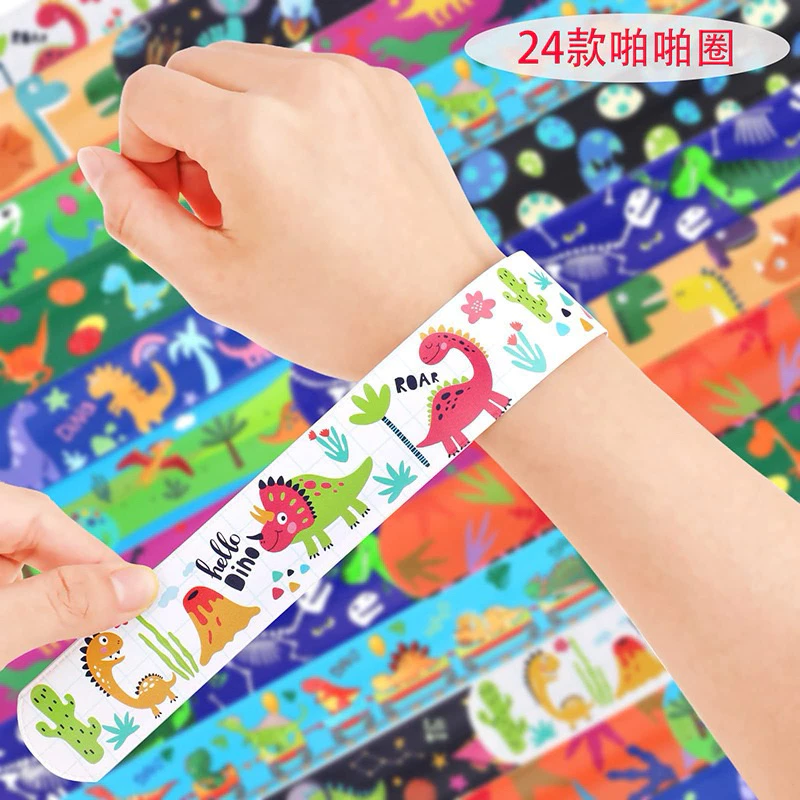 สายรัดข้อมือไม้บรรทัด PVC ลายการ์ตูน