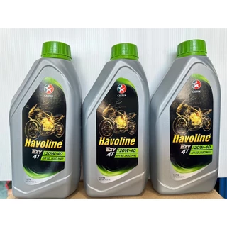 น้ำมันเครื่อง Caltex Havoline ยกลัง 12 ขวด คาลเท็กซ์ 20W-40 สำหรับรถมอเตอร์ไซค์ 4 จังหวะ ขนาด 0.8 ลิตรและ 1 ลิตร