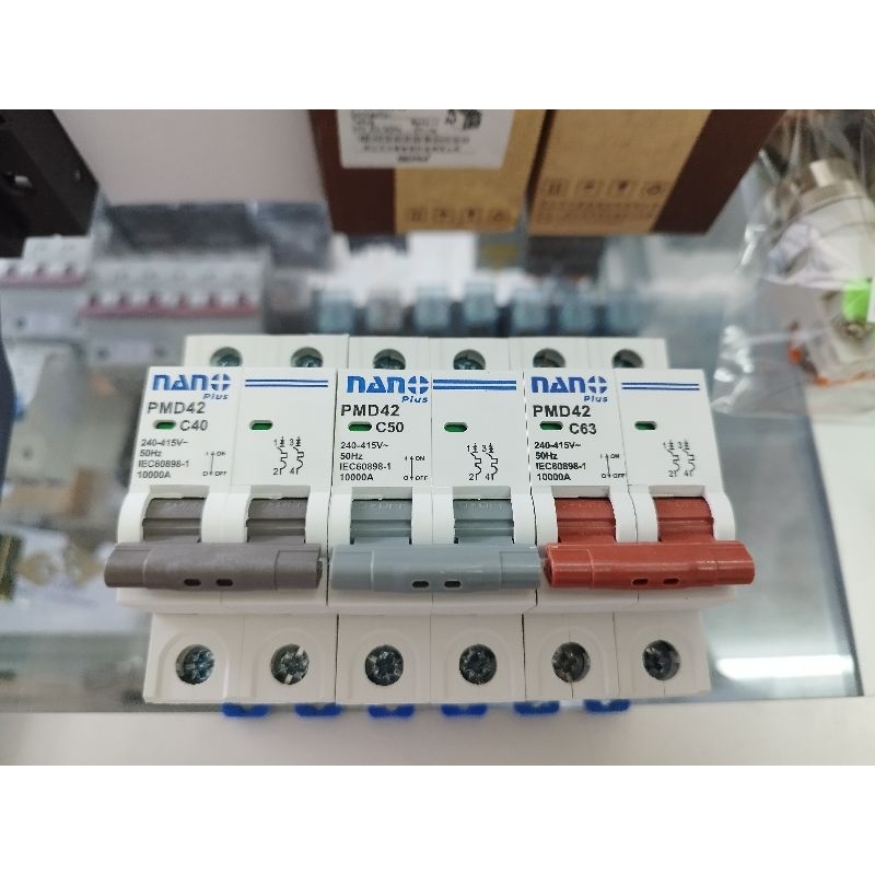 Nano เบรคเกอร์นาโน แบบเกาะราง 1P,2P 10kA Miniature Circuit Breaker (MCB) (จัดส่งทันที)