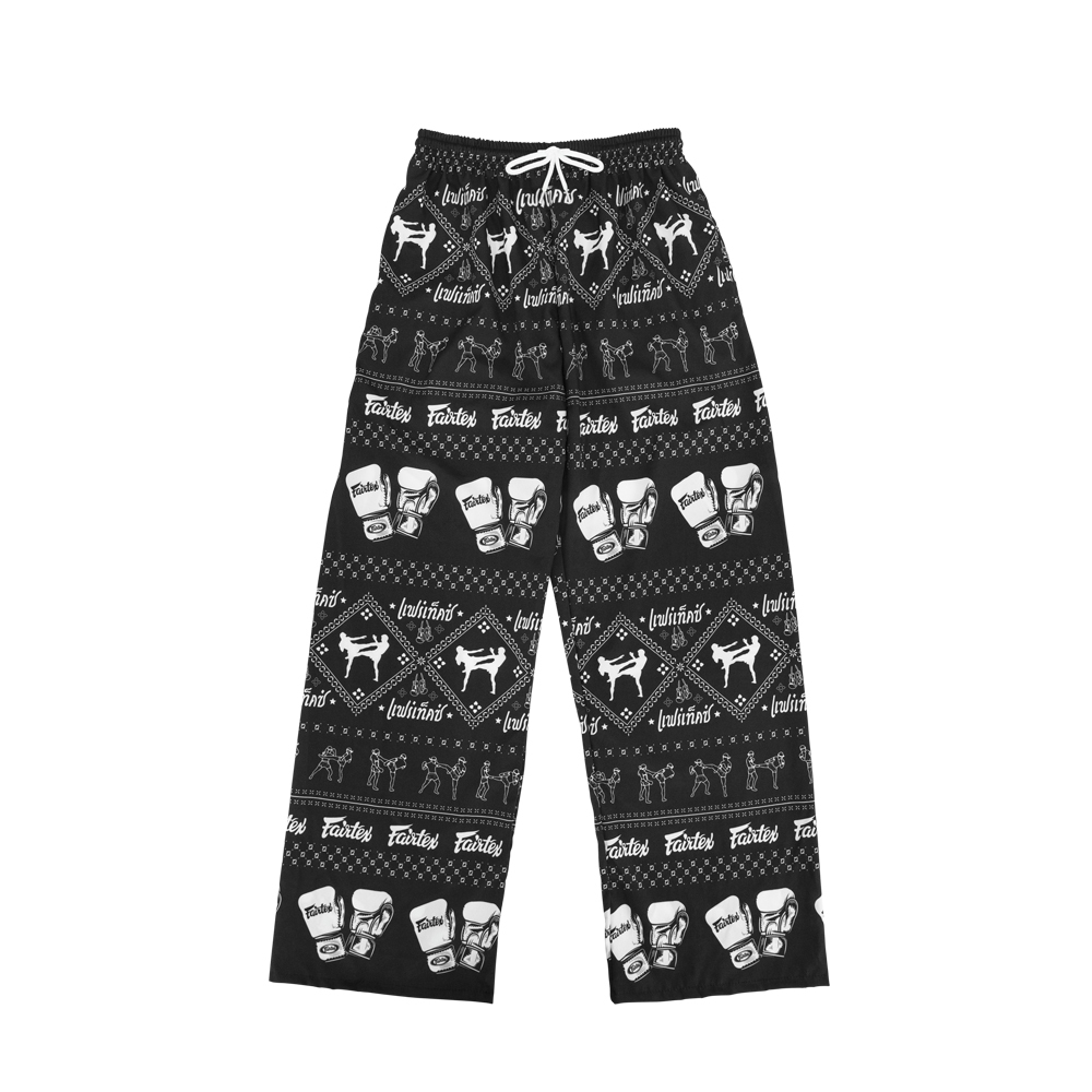 กางเกงขายาว PANTS01 Fairtex Muay Thai Pants Black - XL