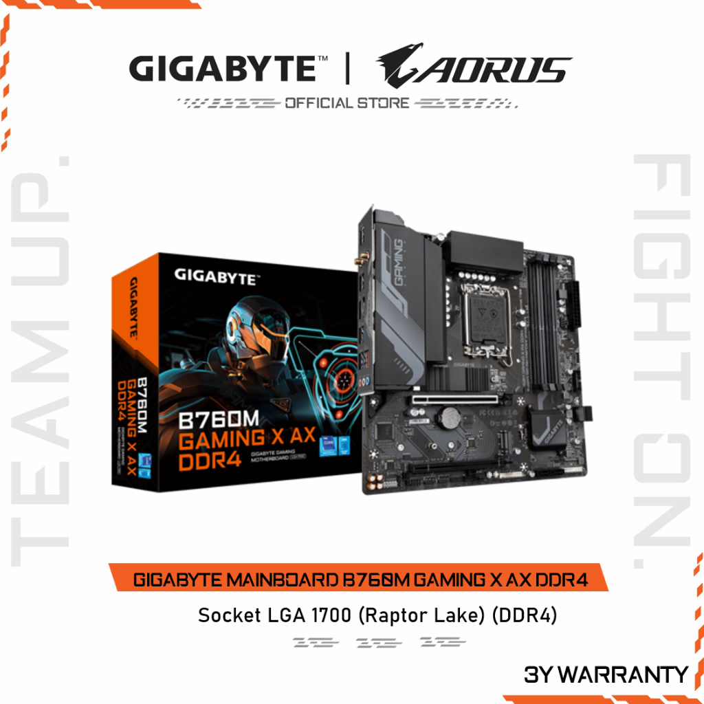 GIGABYTE MAINBOARD B760M GAMING X AX DDR4 เมนบอร์ด B760M G X AX DDR4-REV1.2