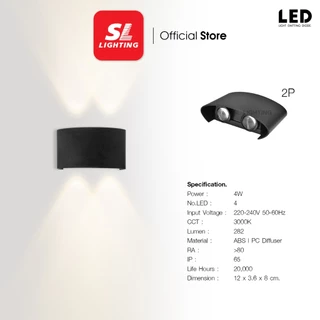 SL LIGHTING | Outer Space โคมไฟติดผนังภายนอก LED 4W & 5.5W & 8W 3000K วัสดุ ABS รุ่น TER-06 (2P,3P,4P)