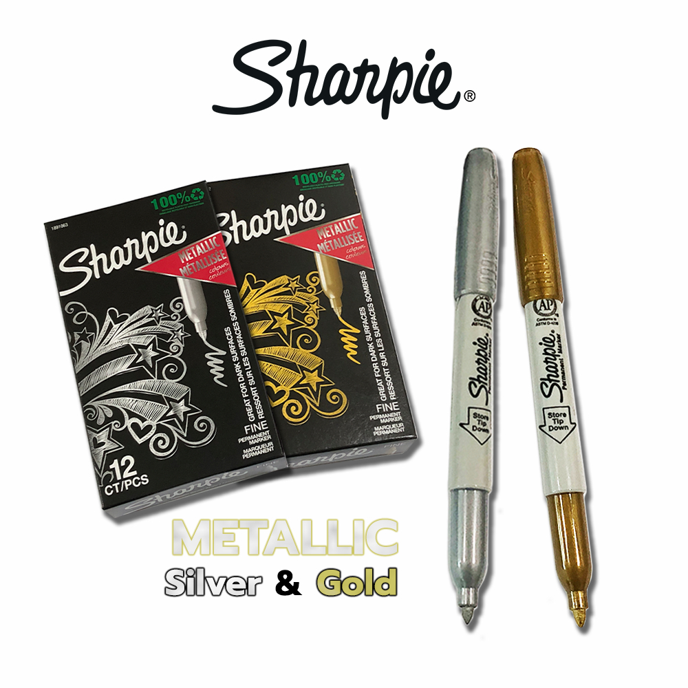 Sharpie Metallic Gold&Silver marker ปากกาชาร์ปี้ Fine marker / ด้าม