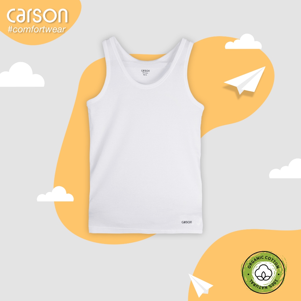 เสื้อกล้ามเด็กชาย Carson Kids Cotton organic แพ็ค 2 ตัว