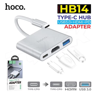 Hoco HB28 /HB14 Easy display HUB Type-C เป็น HDTV+ USB3.0 + USB2.0 + SD + TF + PD เข้ากันได้กับระบบปฏิบัติการส่วนใหญ่