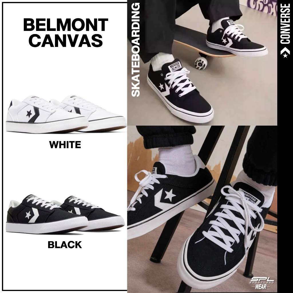 Converse Collection รองเท้าผ้าใบ รองเท้าแฟชั่น UX Belmont Canvas OX A04944CF3BKXX / A04943CF3WTXX (2000)