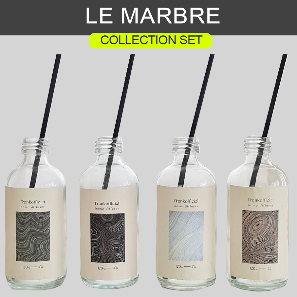 Frank - Le marbre Collection เซ็ทก้านหอมสไตล์เกาหลี 120ml. ให้เยอะกว่าร้านเราไม่มีแล้ว ใช้ได้ 2 เดือน แถมก้านไม้ฟรี