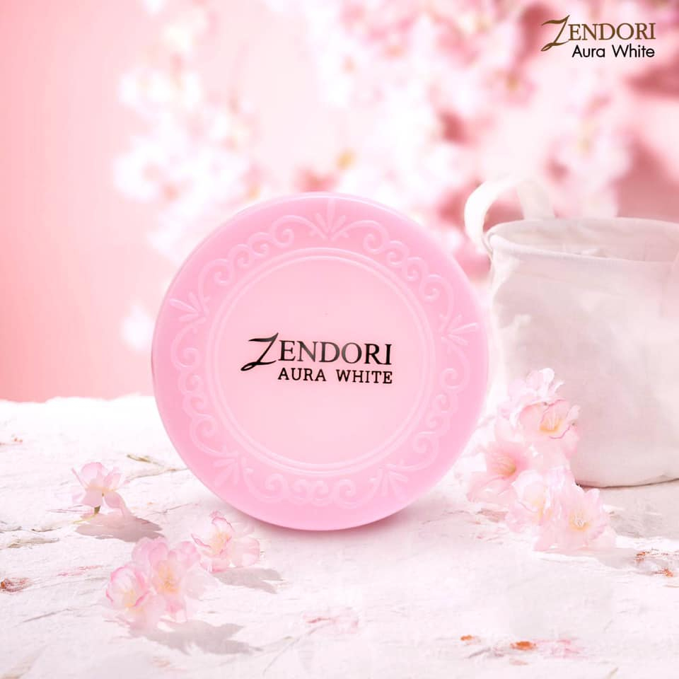 แป้งพัฟ Zendori Aura White Foundation Powder