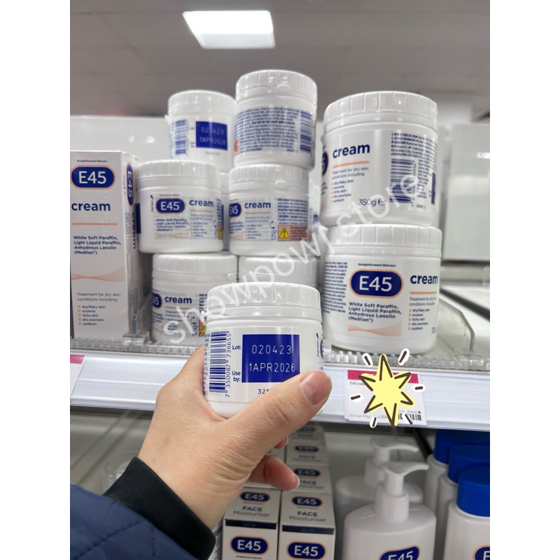 🇬🇧 E45 Moisturiser Cream for Very Dry Skin 125g 350g❗️หมดอายุ 01//07/27❗️