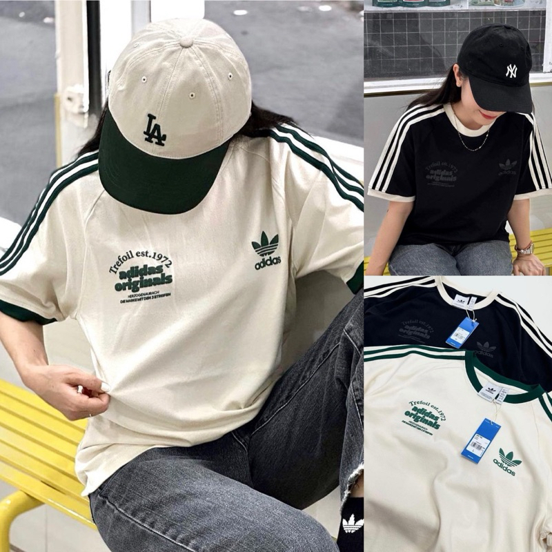 Adi x sporty t-shirt” เสื้อยืดแบรนด์ดังสุดฮิต คอลเลคชั่นใหม่ล่าสุด สวยสปอร์ต ดีเทลที่อกเป็นงานสกรีน 3D#งานเทียบแท้