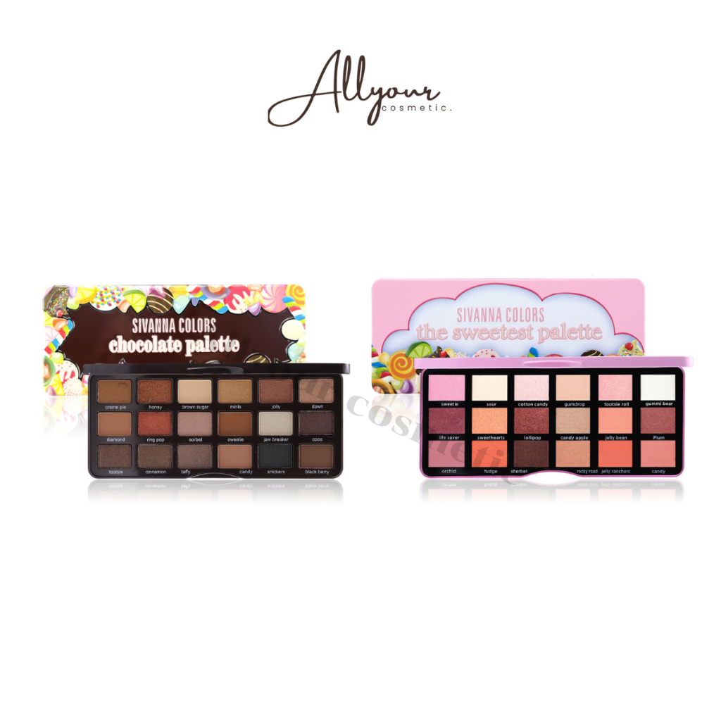 (ของแท้) พาเลททาตา SIVANNA SWEETEST & CHOCOLATE PALLETTE อายแชโดว์ช็อคโกแลต 18 ช่อง HF7006