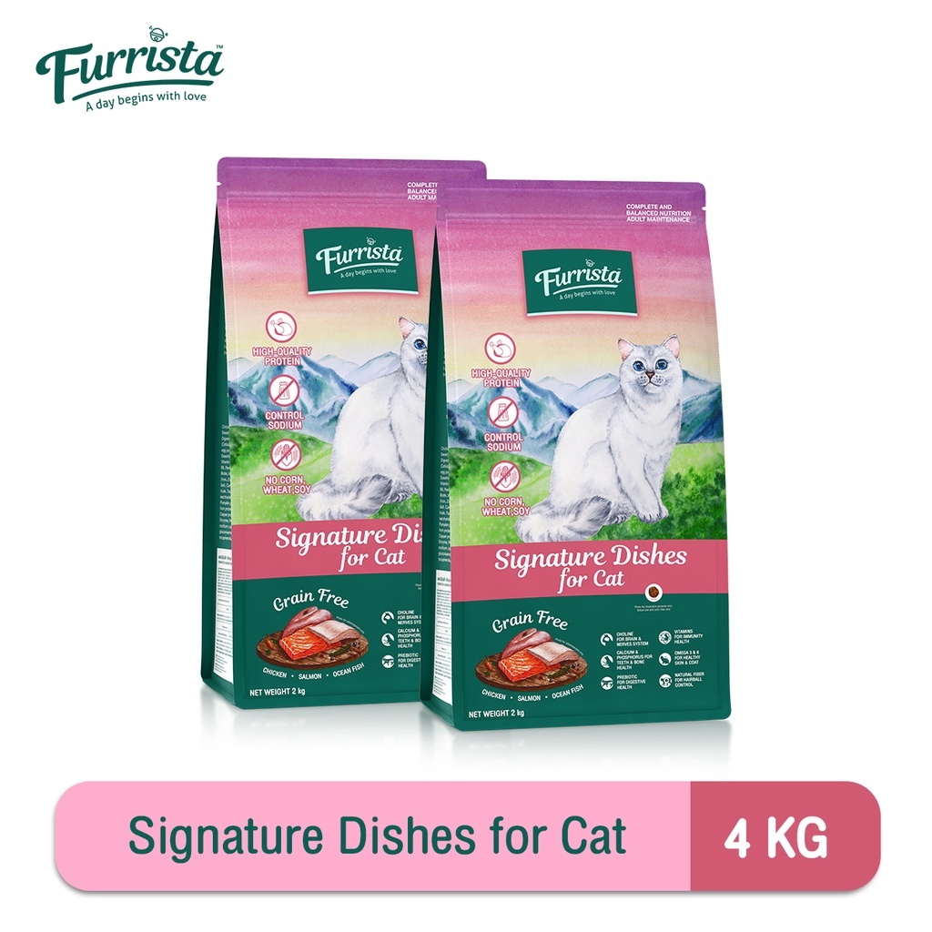 [Clearance🔥] Furrista - Grain free อาหารแมวเกรนฟรี ขนาด 2 กิโล 2 ถุง ***Exp 29/11/2025