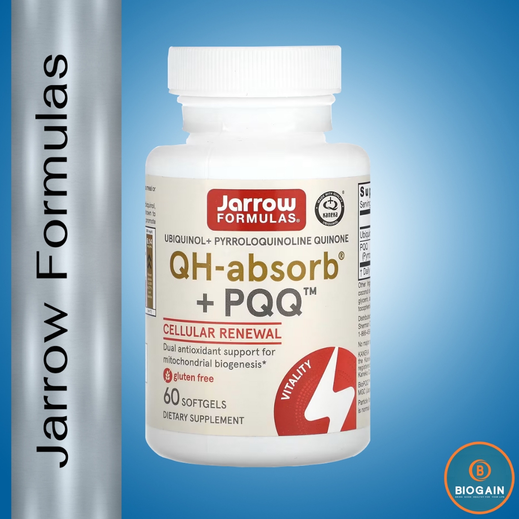 Jarrow Formulas, Ubiquinol, QH-Absorb + PQQ / 60 Softgels