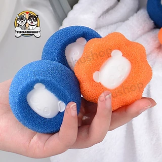 ลูกบอลซักผ้า รูปแบบหมีน้อย ลูกบอลยางซักผ้า ทำความสะอาดขนสัตว์ สําหรับเครื่องซักผ้า ใช้ซ้ําได้ จํานวน 1 ชิ้น
