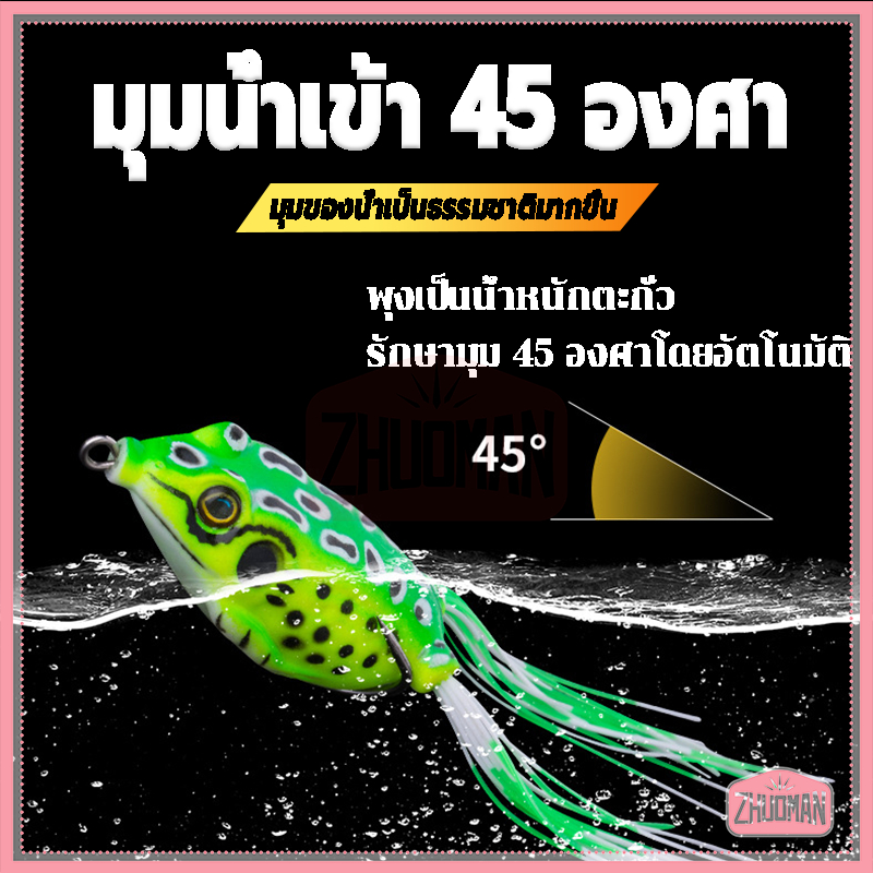 เหยื่อปลอม เหยื่อ กบยาง กบยาง เหยื่อปลอมกบยาง เหยื่อตกปลา มีความยืดหยุ่นสูง ใช้งานได้ง่าย 4 สีให้เลือก ราคา ถูกที่สุด ดีลบีเคเค แกลเลอรีภาพที่ 7