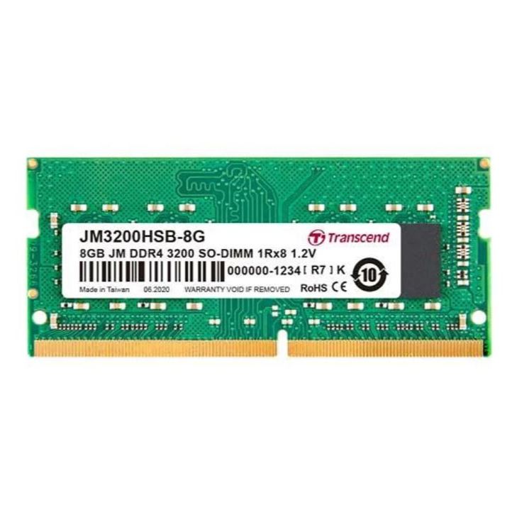 8GB (8GBx1) DDR4 3200MHz SO-DIMM RAM (หน่วยความจำ) TRANSCEND JM3200HSB-8G