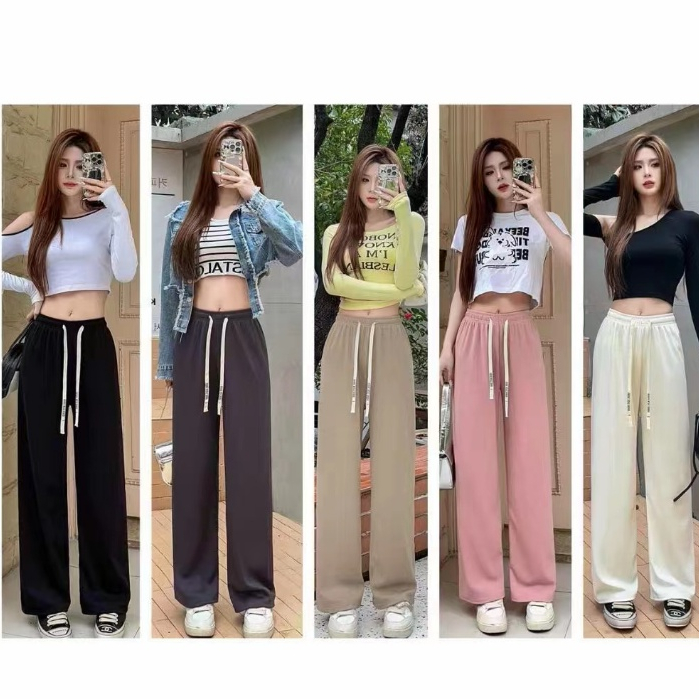 Miki-Shop*พร้อมส่งกางเกงขายาว แฟชั่นผู้หญิงผ้านิ่มมากใส่สบายสุดๆMT*x
