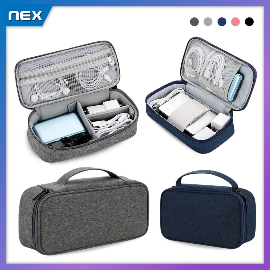(พร้อมส่ง) NEX กระเป๋าจัดเก็บอุปกรณ์อิเล็กทรอนิกส์ สายชาร์จ หัวชาร์จ เมาส์ อะแดปเตอร์ พาวเวอร์แบงก์