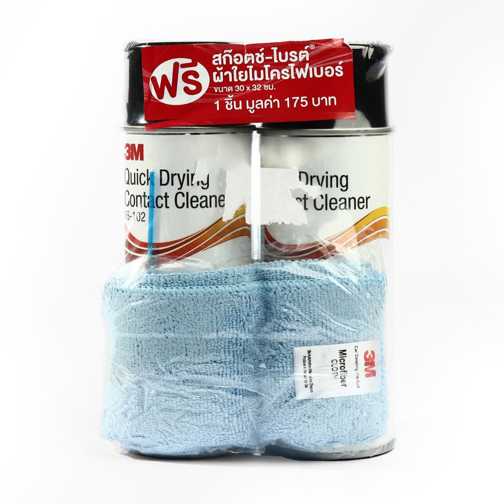 สเปรย์ล้างหน้าคอนเทค CONTACT CLEANER 3M 16-102 (2ชิ้น/SET) + ผ้าใยฯ