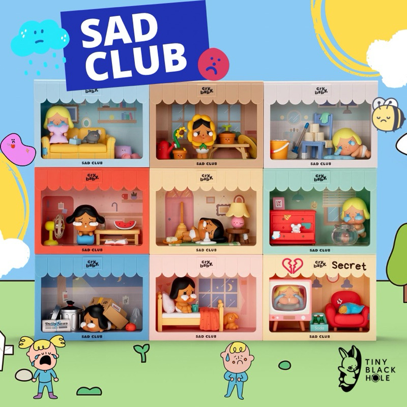 Pop Mart Crybaby Sad Club seriesยกกล่องพร้อมส่งของแท้มีกล่องเดียว
