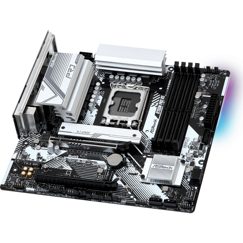 MAINBOARD (เมนบอร์ด) ASROCK B760M PRO RS (DDR5) Supports 14th (SOCKET LGA 1700) (MICRO-ATX) - 3 ปี