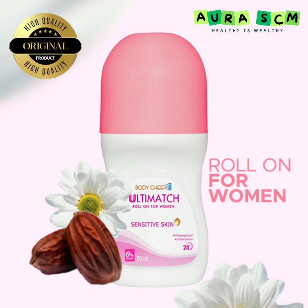 ULTIMATCH ROLL ON FOR WOMEN รหัสสินค้า : 2047 โรลออนระงับกลิ่นกายผู้หญิง ไม่มีแอลกอฮอล์ ขนาด 50 ml.
