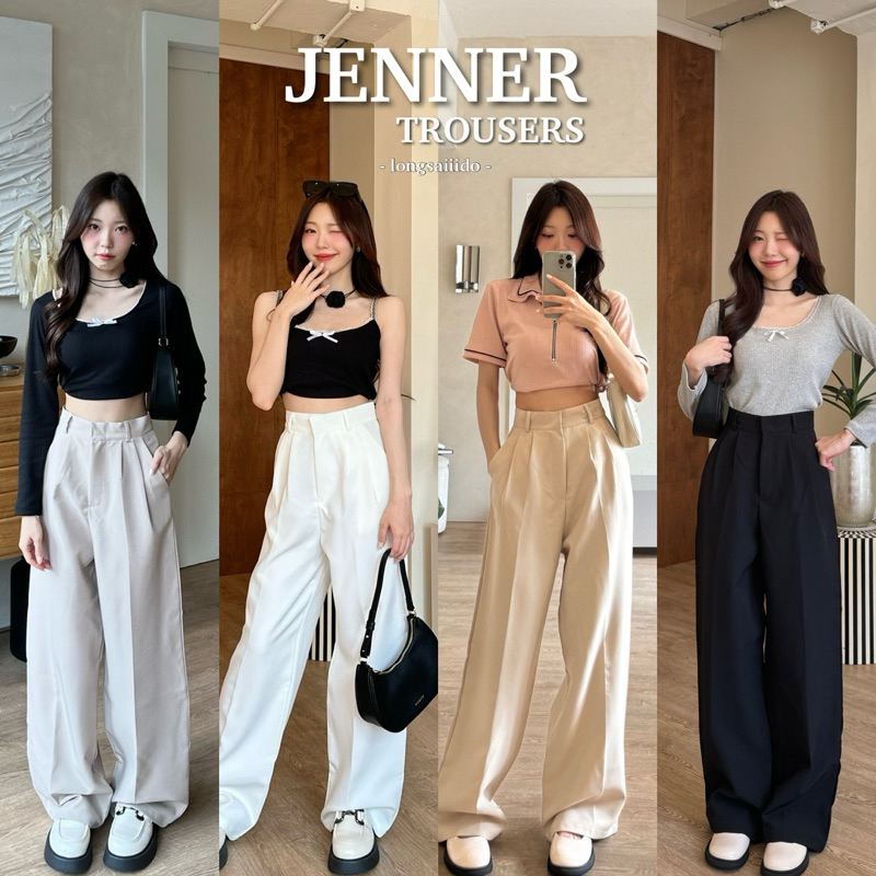 JENNER TROUSERS - กางเกงขากระบอกกลาง ผ้าลูน่า ผ้าดีมากกก longsaidoo_