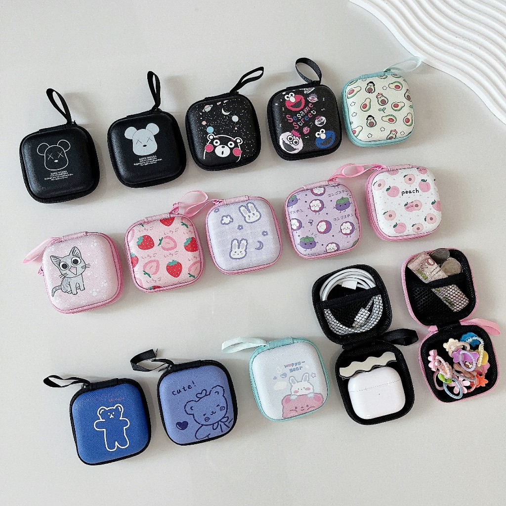 พร้อมส่งที่ไทย กระเป๋าอเนกประสงค์ ใส่สายชาร์จใส่หูฟัง กระเป๋าลายการ์ตูนสตางค์ใส่เหรียญ