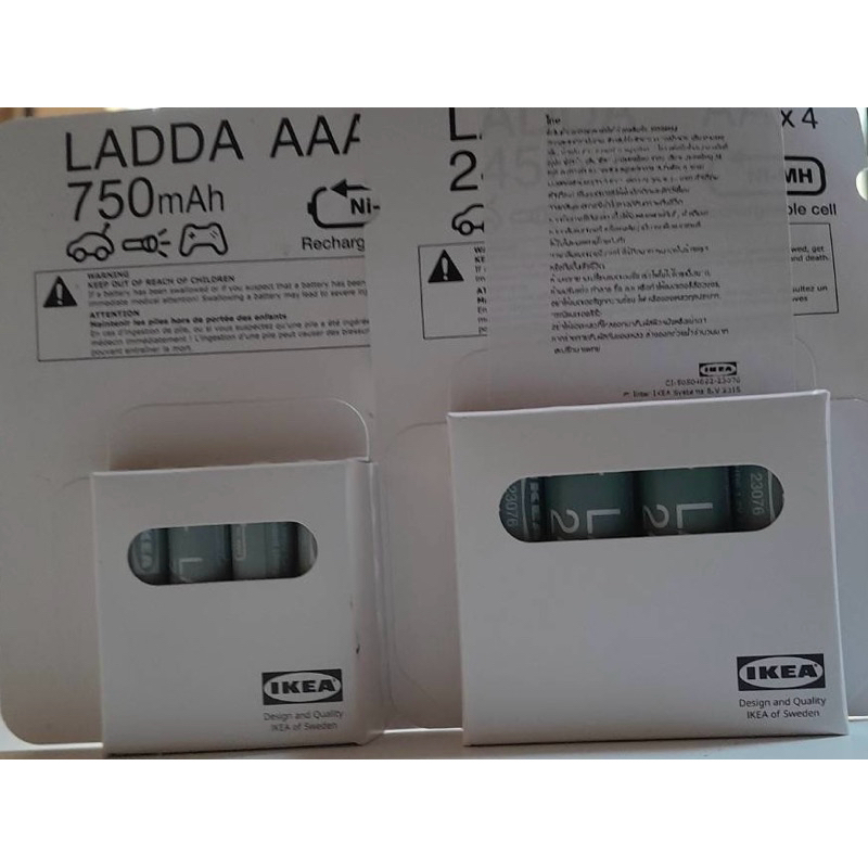 LADDA ลัดด้า แบตเตอรีชาร์จไฟได้, HR03 AAA 1.2V, 750mAh