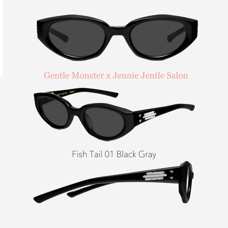Gentle Monster x Jennie Jentle Salon : Fish Tail 01 Black Gray (แท้ 100% จากเกาหลี)