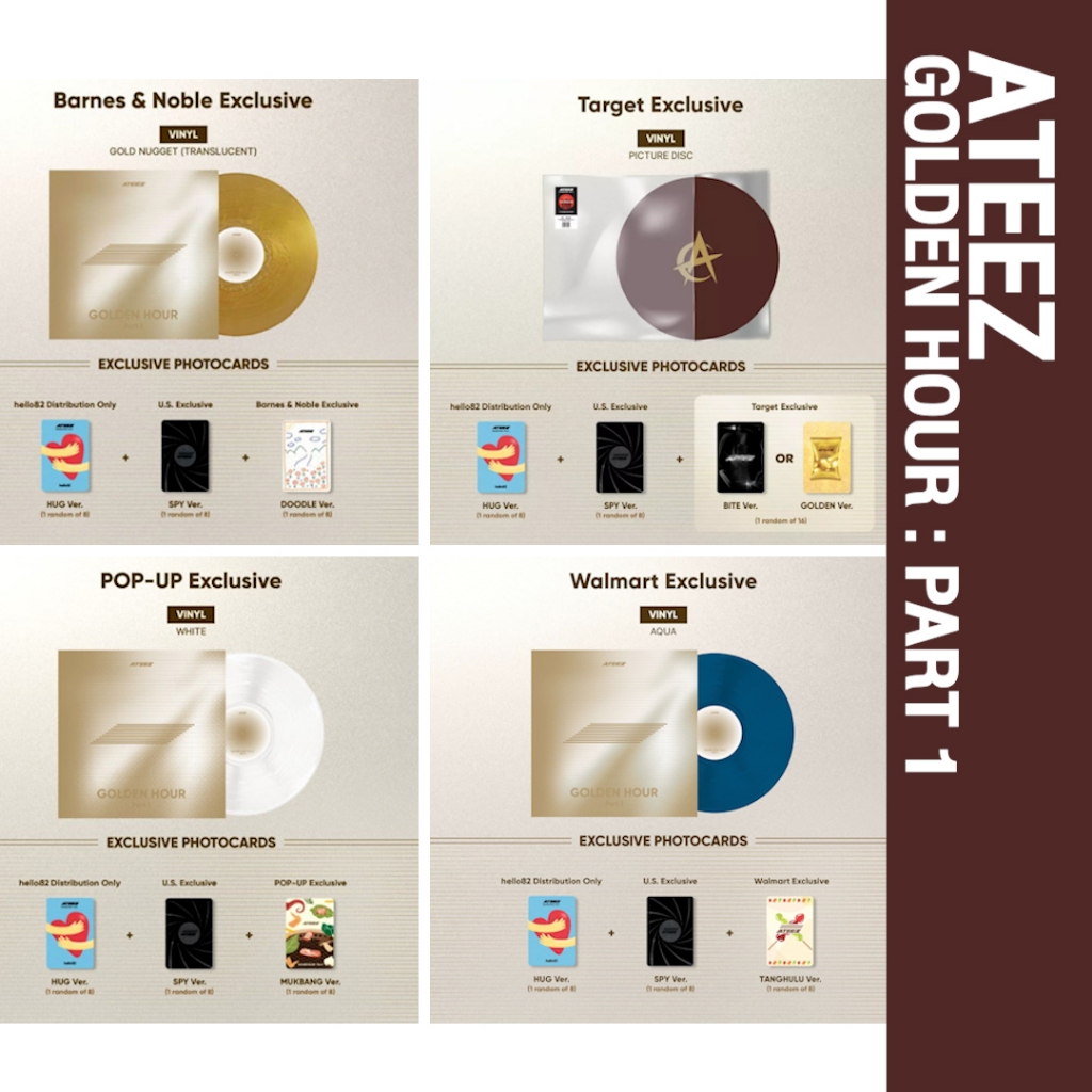 Pre-Order แผ่นเสียง : ATEEZ - GOLDEN HOUR PART 1