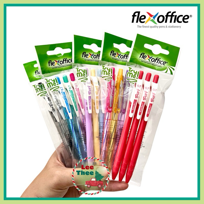 ปากกา Flexoffice 0.5, 0.7mm. (3ด้าม)