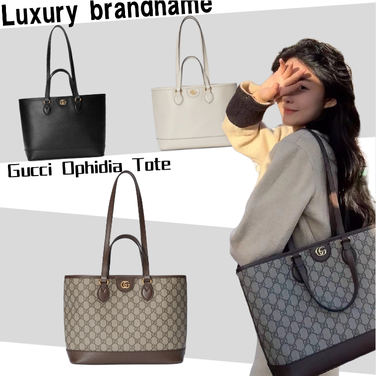 กุชชี่ Gucci Ophidia GG Tote ✨กระเป๋าถือ กระเป๋าช้อปปิ้งกระเป๋ารักแร้