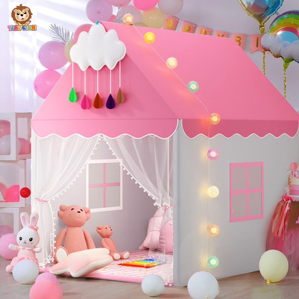 พร้อมส่ง TinyLion เต้นท์เด็ก เต้นท์ฟรุ๊งฟริ๊ง เต้นท์เจ้าหญิง เสริมสร้างจินตนาการ เต๊นท์กระโจมสำหรับเด็ก ขนาดใหญ่