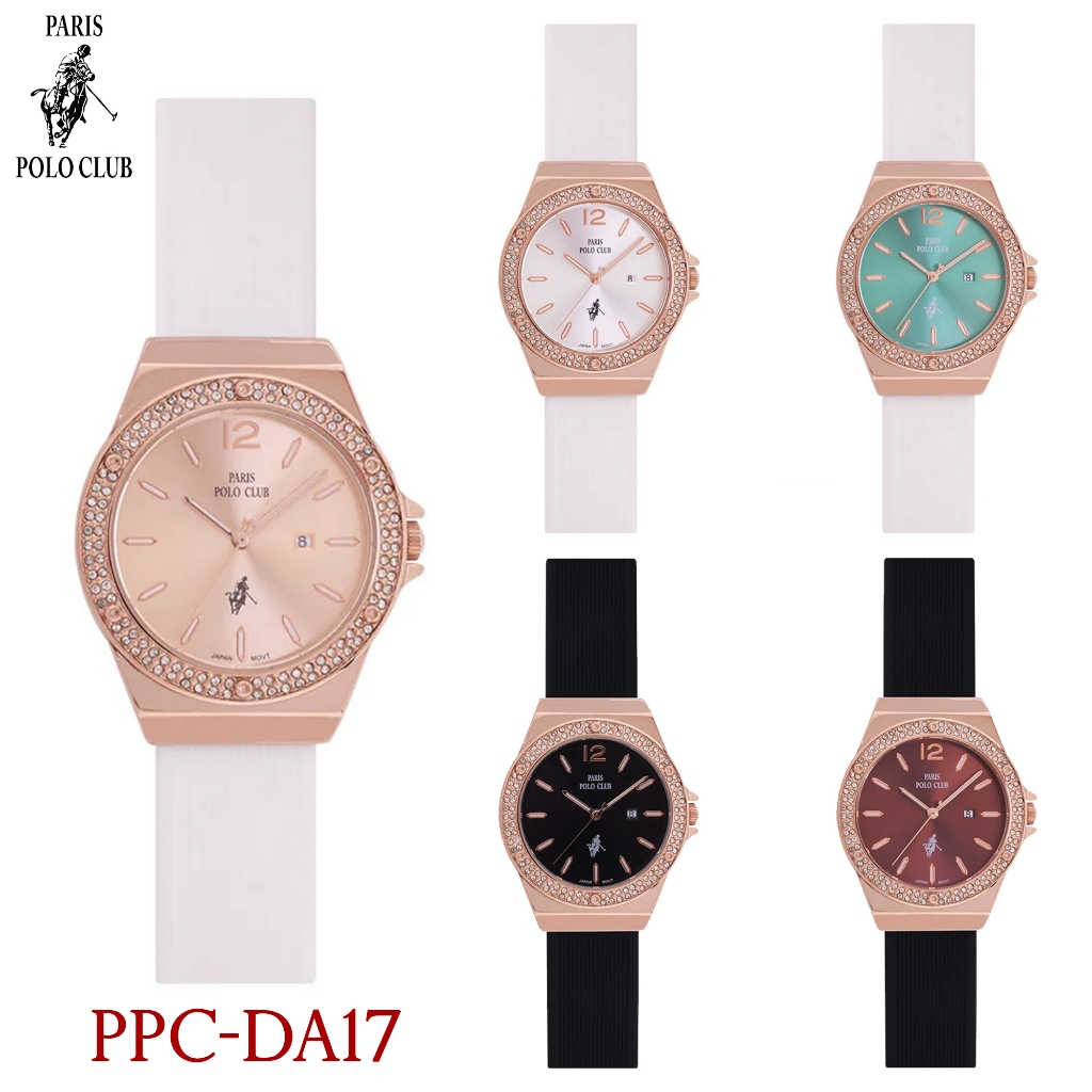 Paris Polo Club นาฬิกาข้อมือผู้หญิง สายยางซิลิโคน รุ่น PPC-DA17