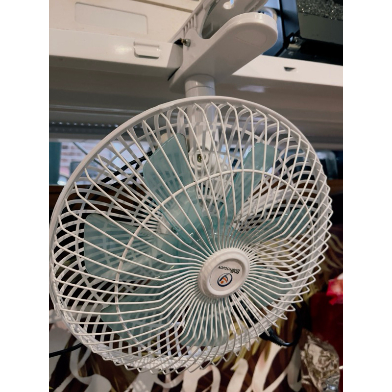 (ลมแรงสะใจ)พัดลม12V ขนาด11“ ใบพัด7แฉก ปรับควาทแรง2ระดับส่ายได้