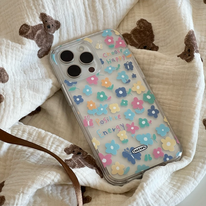 positive flowerเคสใสกันกระแทกรอบด้าน เคสสูงกว่าเลนส์ claer case dual gaurd2ชั้น สกรีนตามออเดอร์น๊าสั่งได้เลยค้าบ