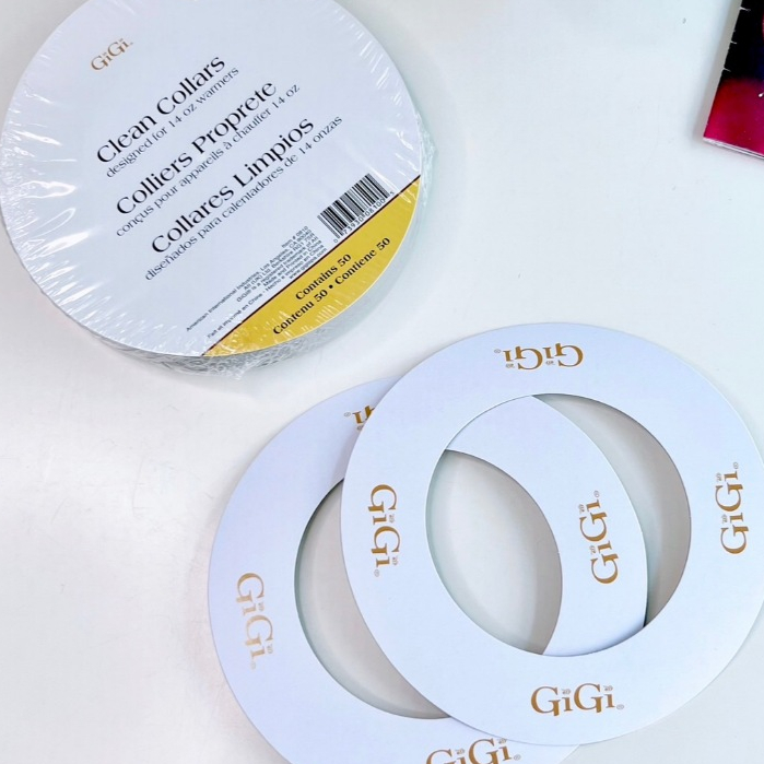GiGi Clean Collars 50 ct / วงแหวนรองกระปุกแว็กซ์กันหก 1 แพ็ค / 50 ชิ้น (0810)