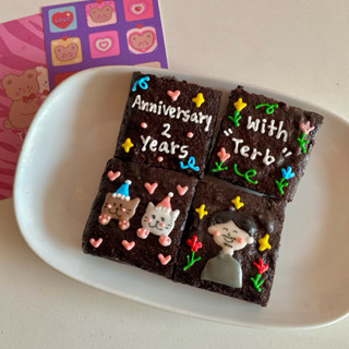 บราวนี่วันเกิด4ชิ้น🎂