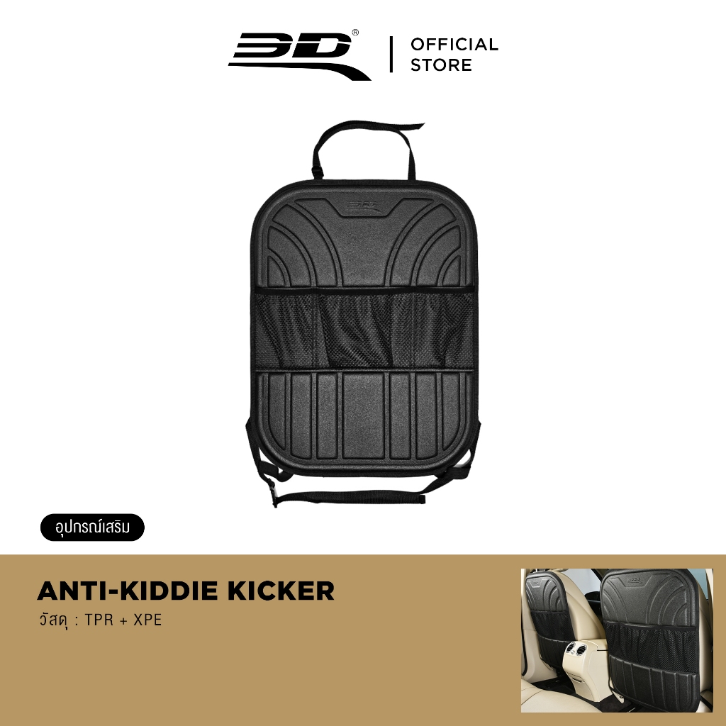 3D Kiddie Kicker Mats แผ่นกันเปื้อนหลังเบาะ กันเด็กเตะ