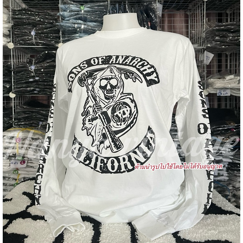 เสื้อวินเทจแขนยาวลายซันออฟ SONS OF ซันออฟ [S M L XL]