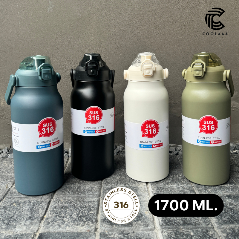 แก้วเก็บเย็น เยติ เก็บอุณหภูมิ เย็น-ร้อน นาน 18-24 ชม. ขนาดความจุ 1700ml วัสดุสแตนเลส 316
