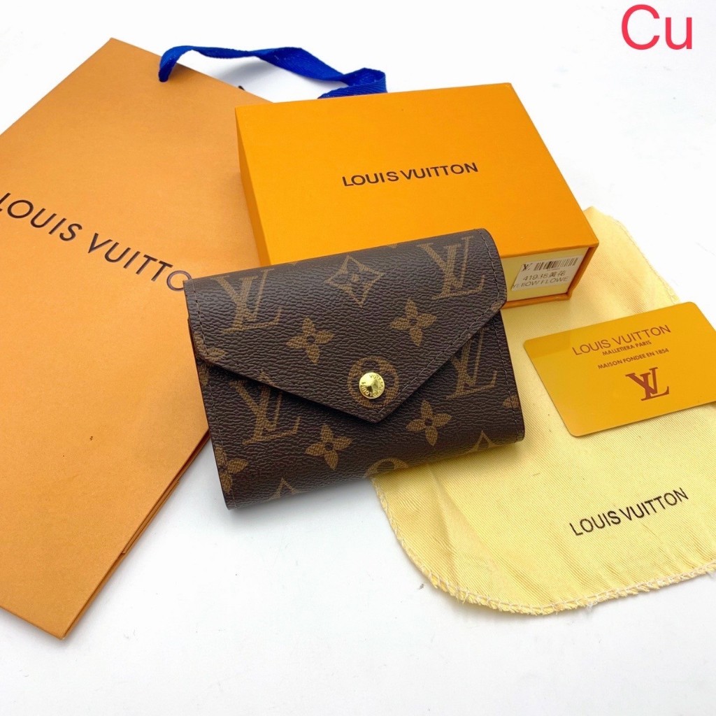 New ‼️ กระเป๋าสตางค์หลุยขายดี งานดีที่สุด[พร้อมส่ง]!! ใบสั้น3พับงานสวยหนังดีมากรับประกัน100% #