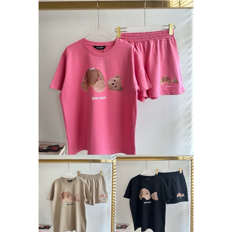 ชุดเซ็ทขาสั้น คอลเลคชั่นใหม่ หมี Palm Angels งานสวยใส่ง่าย ใส่ได้ตลอดๆ