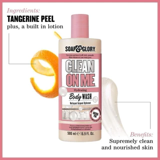 Soap & Glory Clean On Me / Perfect Zen โซพ แอนด์ กลอรี่ ผลิตภัณฑ์อาบน้ำ คลีน ออน มี / เพอร์เฟ็ค เซน บอดี้ วอช 500 มล.