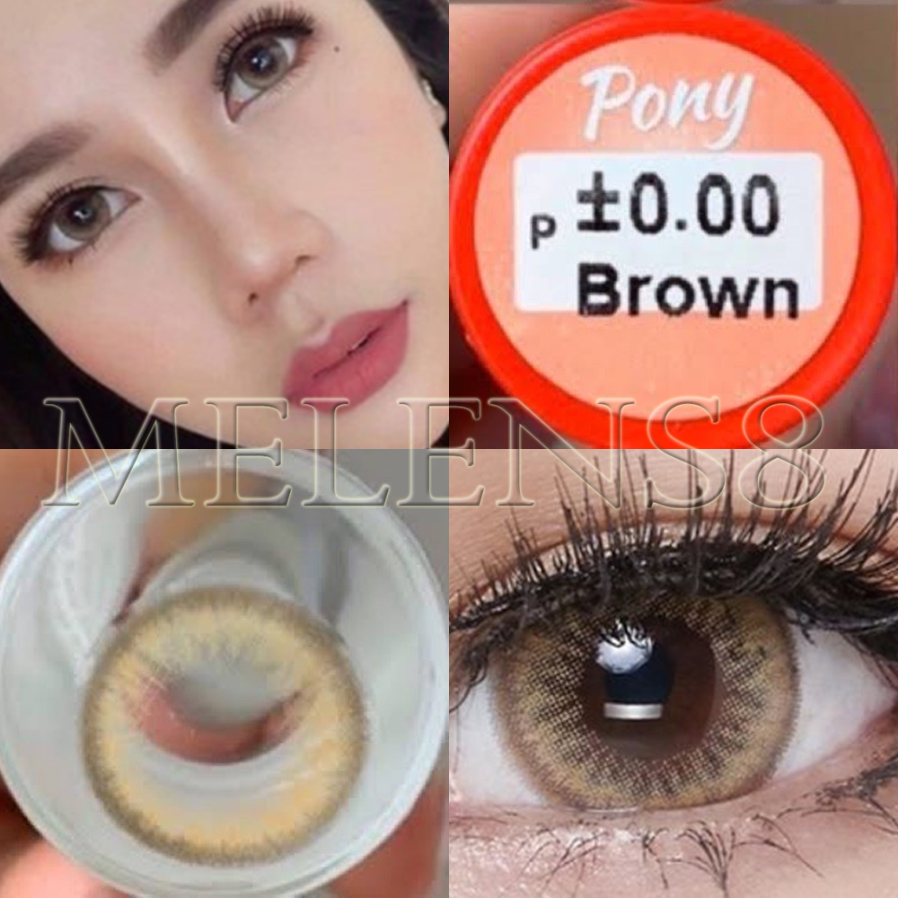 "มีค่าสายตา" คอนแทคเลนส์ : Pony (Pitchy lens) ฝาแดง ตาโตละมุนนัวๆ ลายฮิต