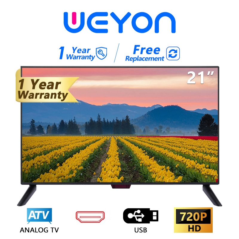 WEYON ทีวียอดนิยม 21นิ้ว มัลติฟังก์ชั่ HD Ready LED TV (รุ่น W21-2ทีวีจอแบน) 21'' โทรทัศน์ ทีวี