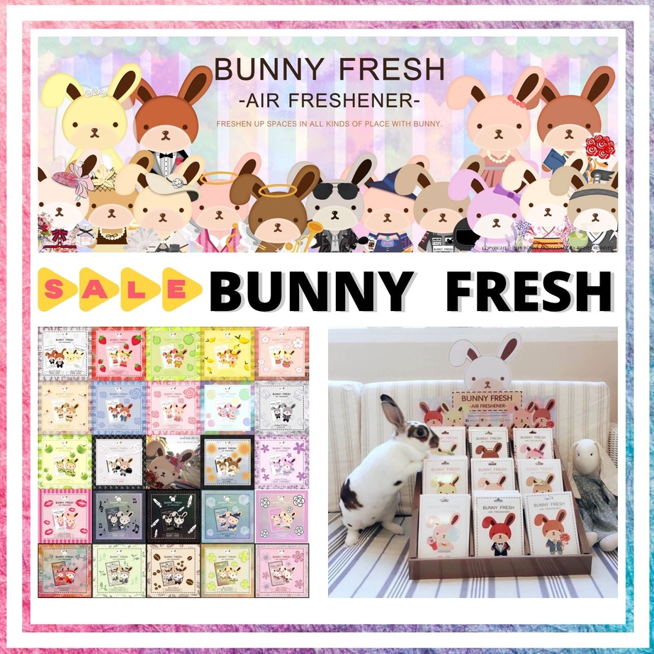 [SALE] Bunny fresh น้ำหอมปรับอากาศ  แผ่น น้ำหอมปรับอากาศในรถยนต์ บันนี่เฟรช หอมนุ่ม พร้อมส่ง