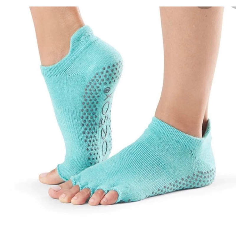 S36-38.5 toesox low rise half toe grip sock organic